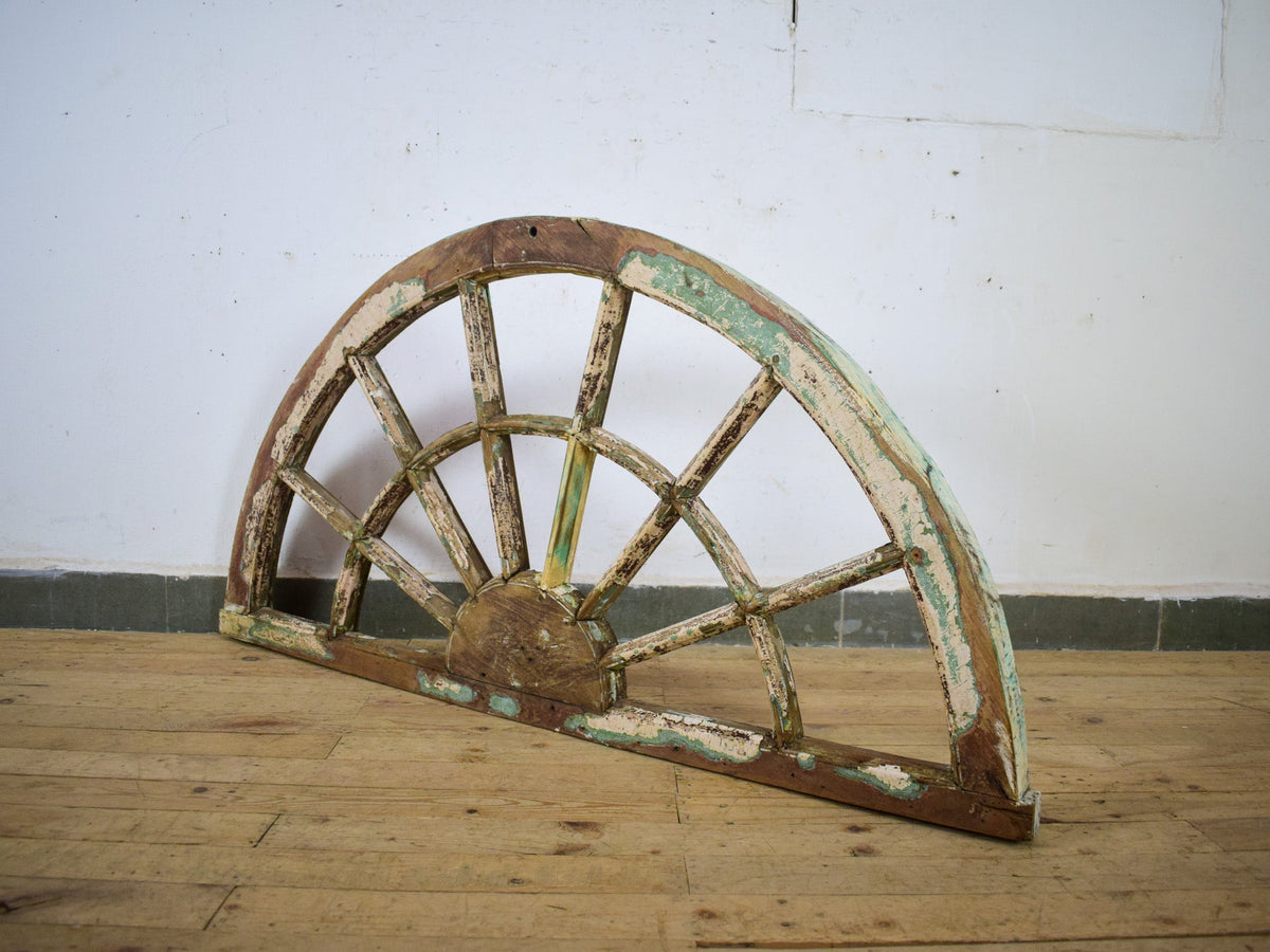 Vintage Wooden Fanlight Window Frame