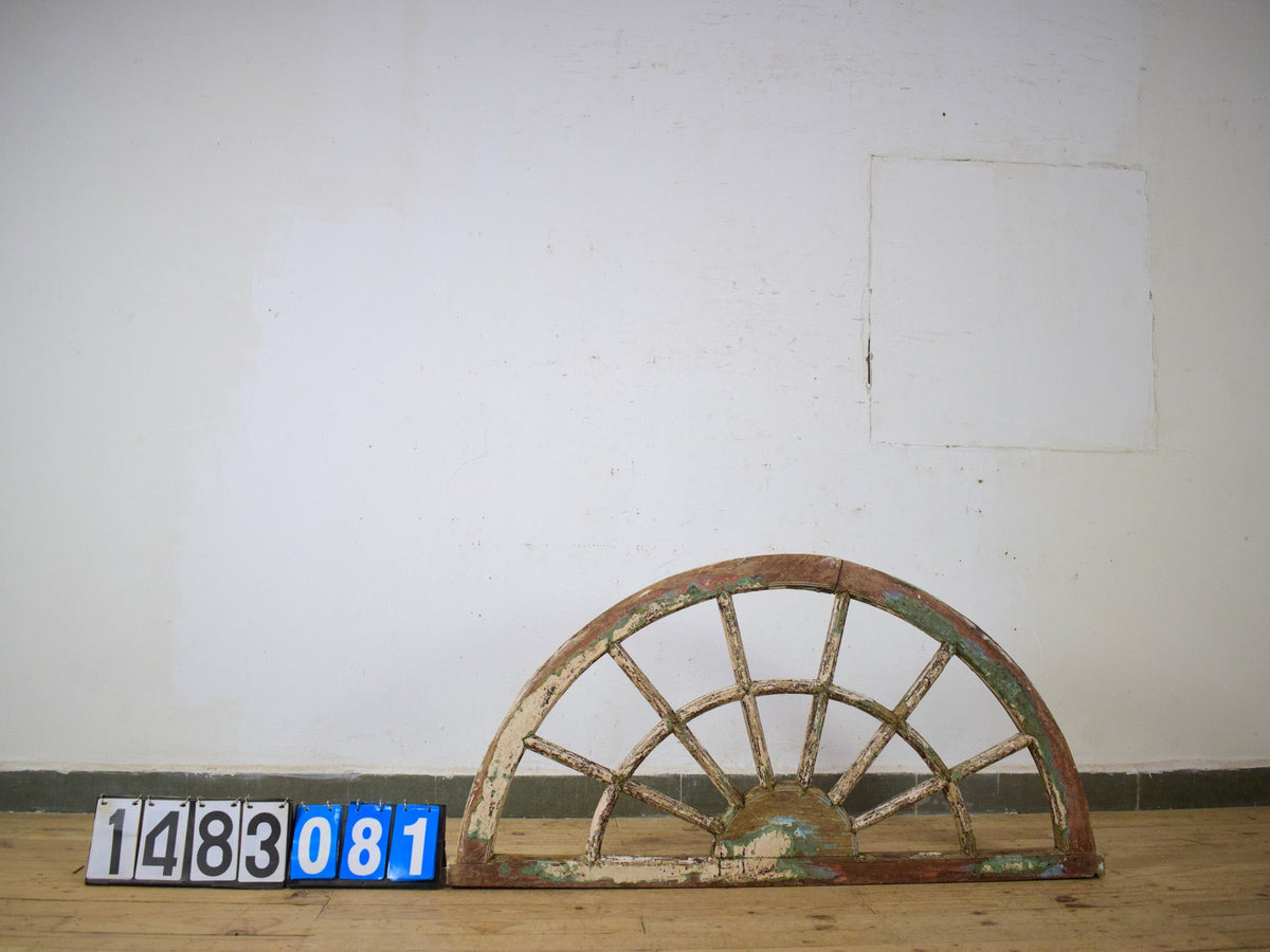 Vintage Wooden Fanlight Window Frame