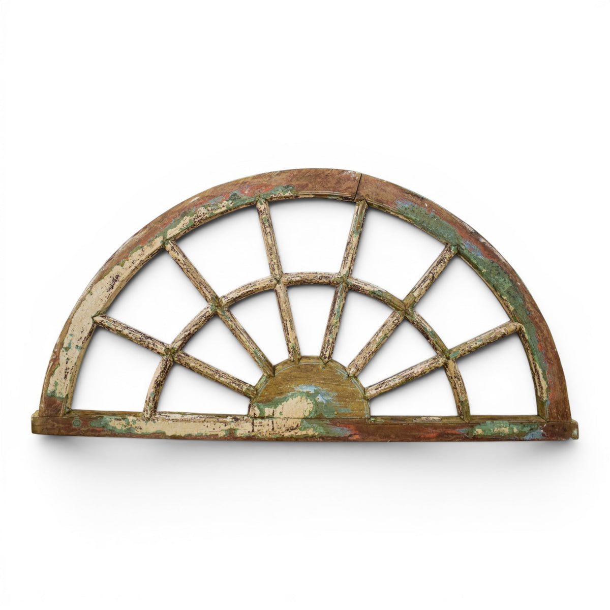 Vintage Wooden Fanlight Window Frame