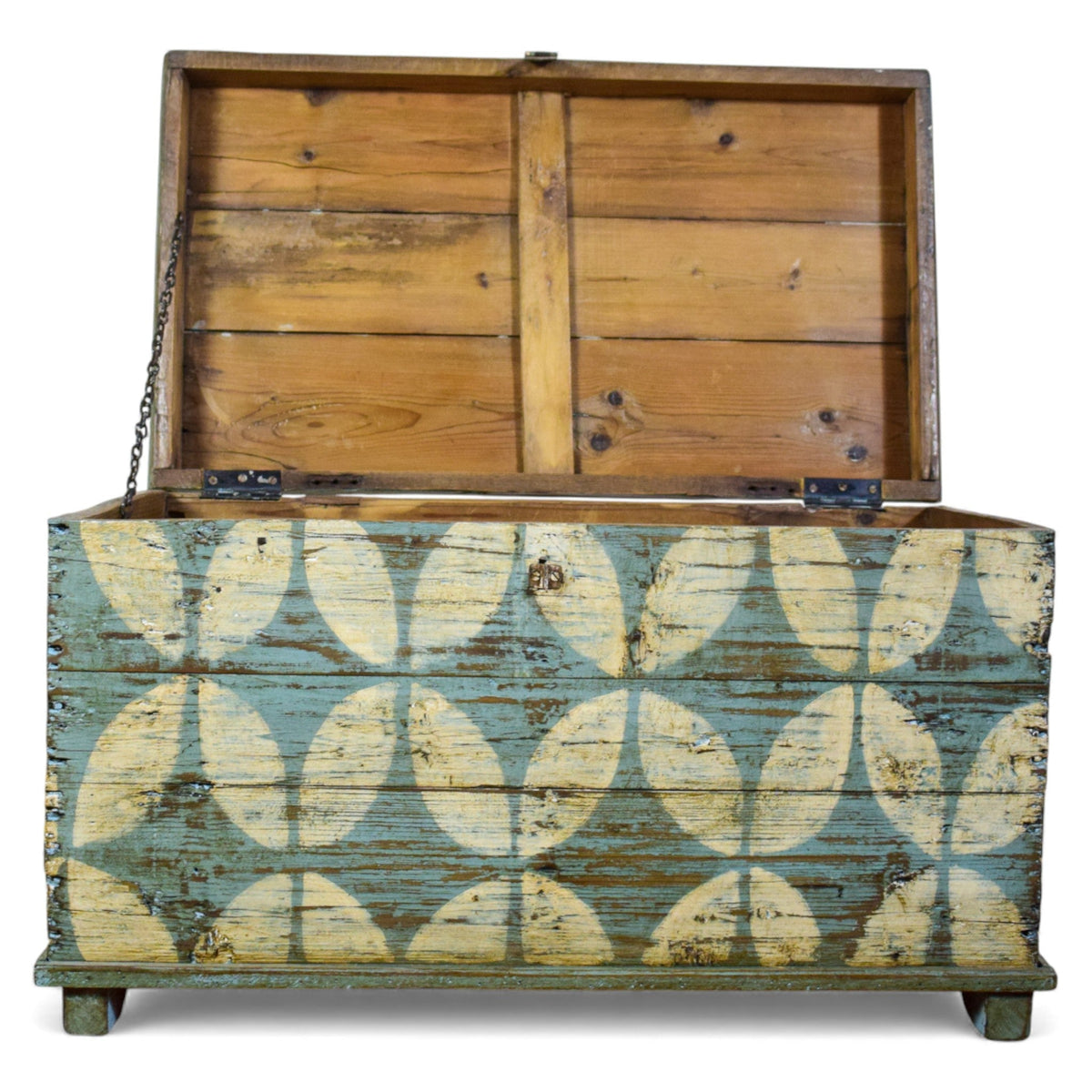 Hand Painted Vintage Chest Trunk Box