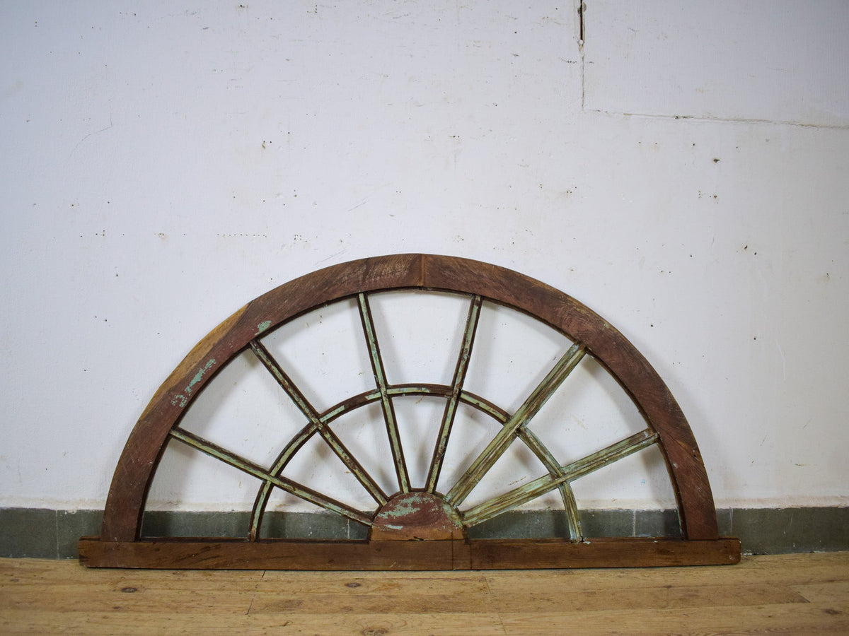 Vintage Wooden Fanlight Window Frame