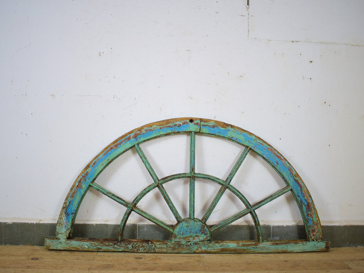 Vintage Wooden Fanlight Window Frame