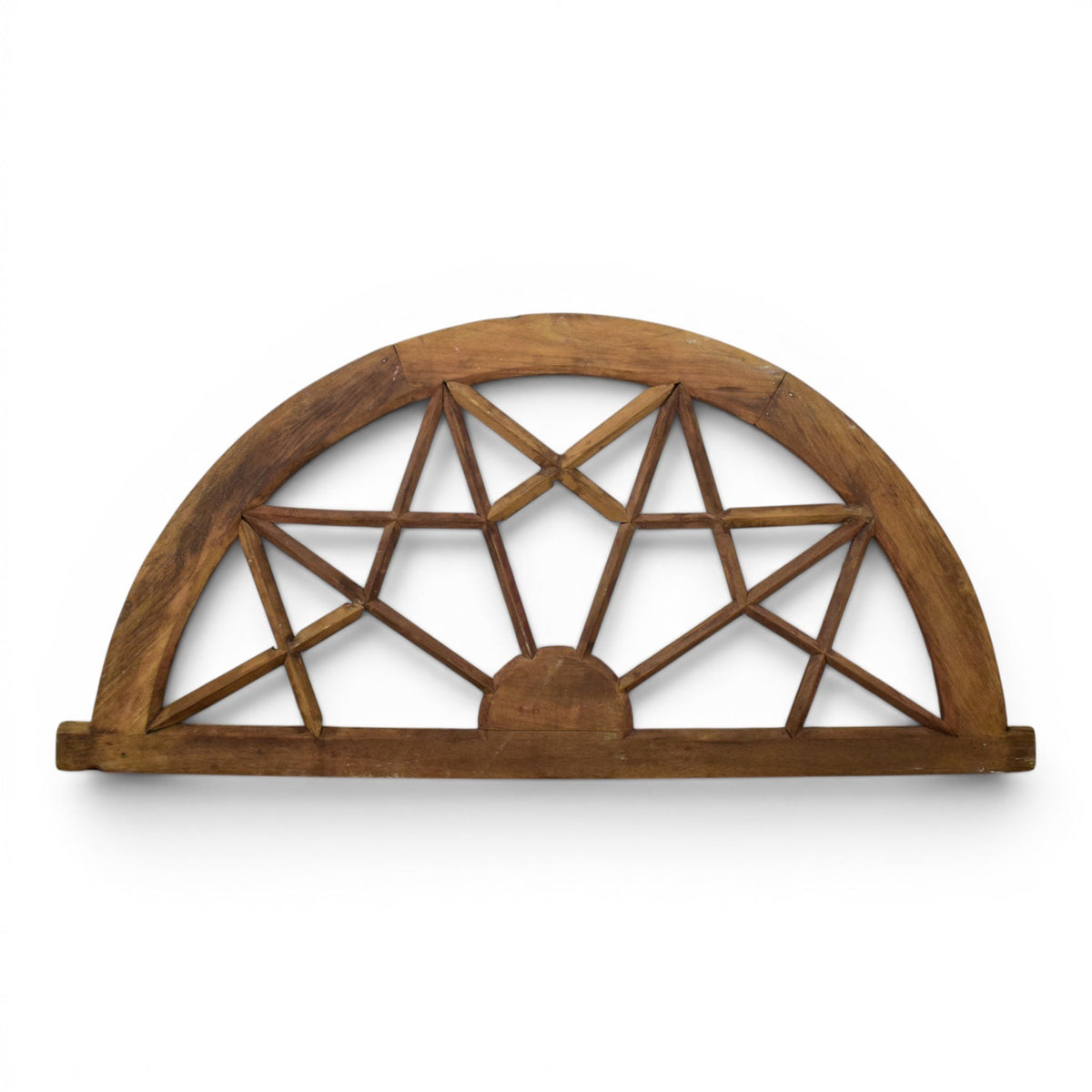 Vintage Wooden Fanlight Window Frame