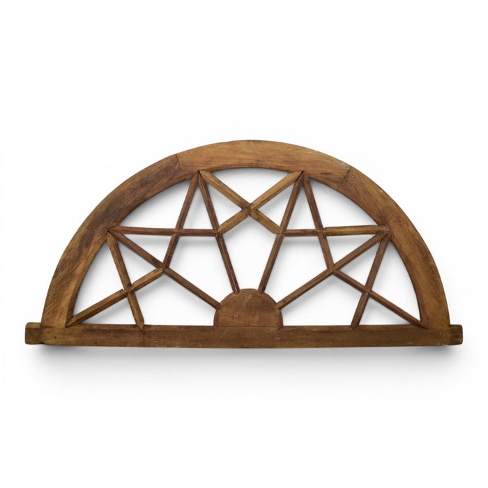 Vintage Wooden Fanlight Window Frame