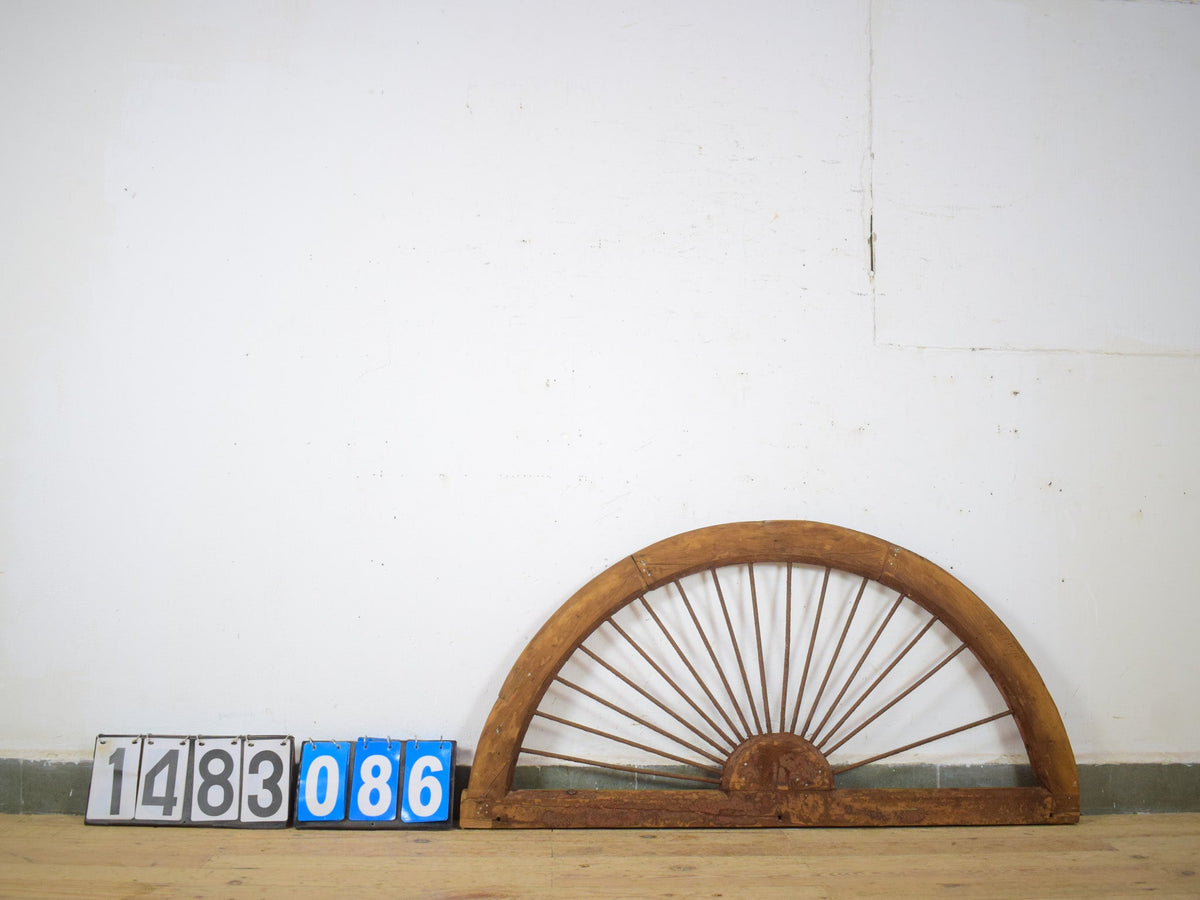 Vintage Wooden Fanlight Window Frame