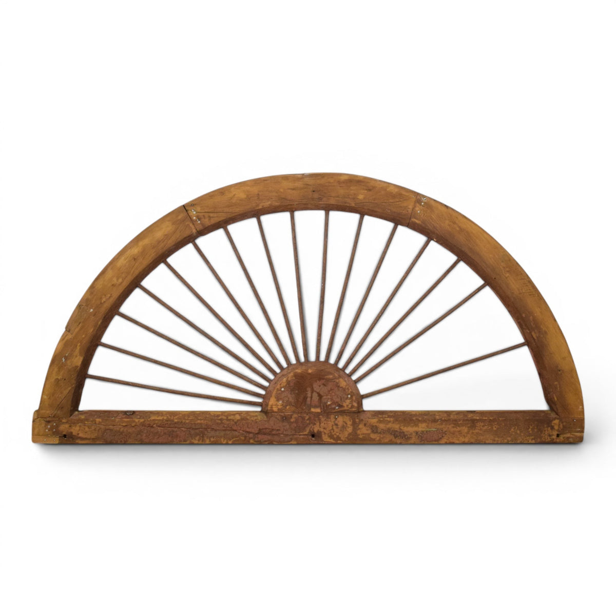 Vintage Wooden Fanlight Window Frame