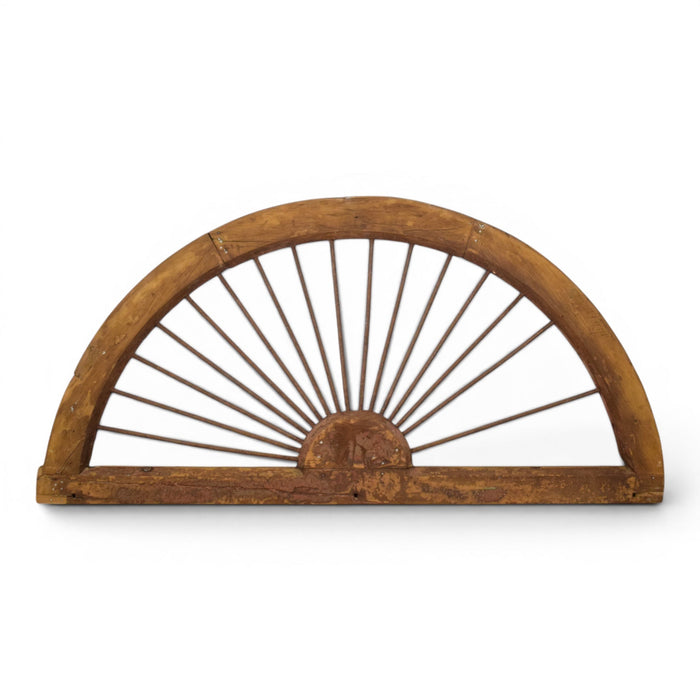 Vintage Wooden Fanlight Window Frame