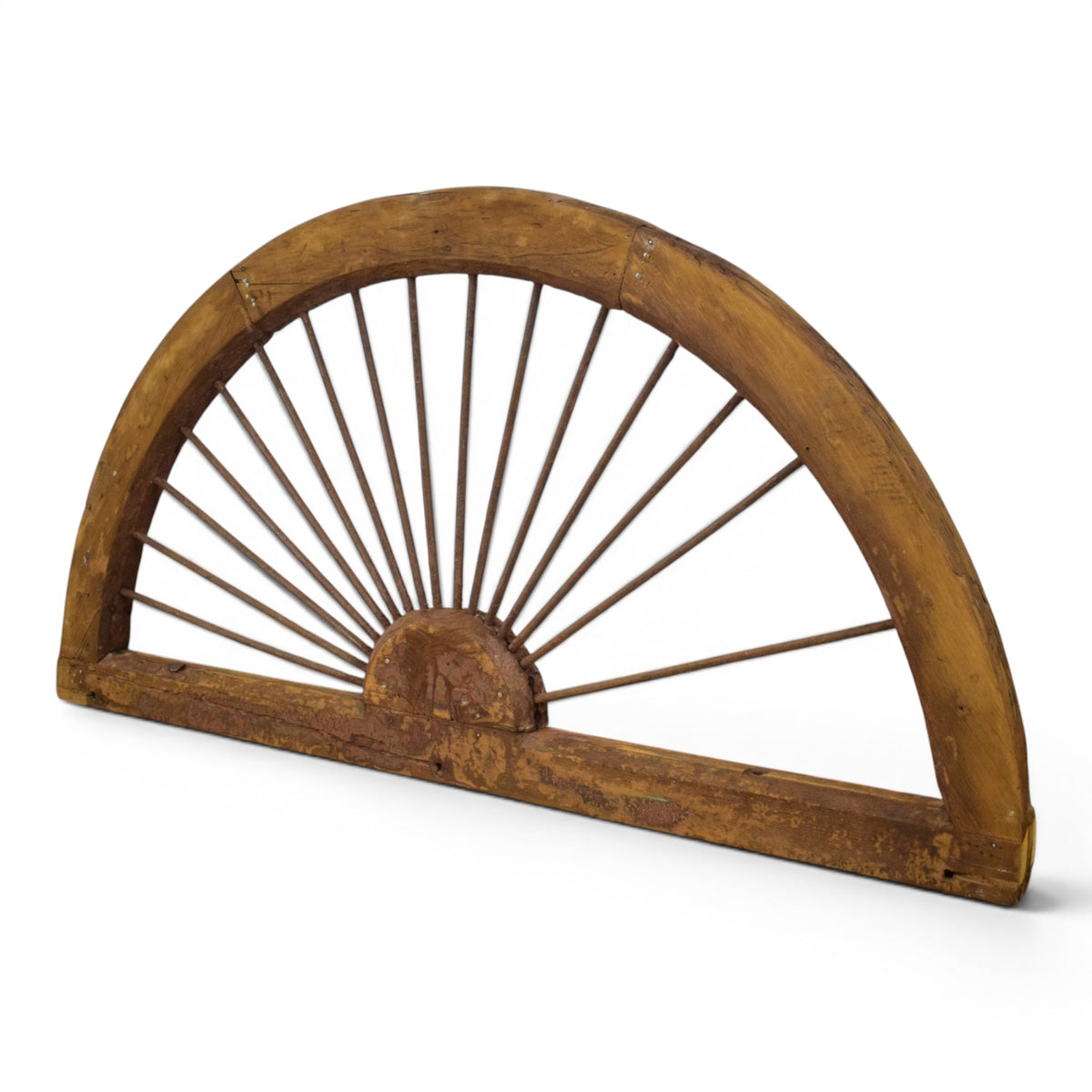 Vintage Wooden Fanlight Window Frame