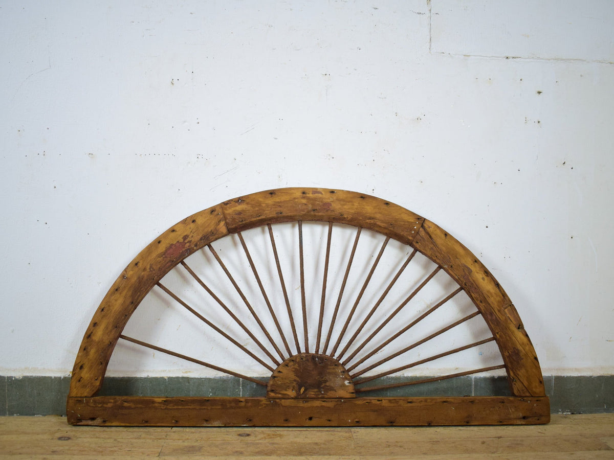 Vintage Wooden Fanlight Window Frame