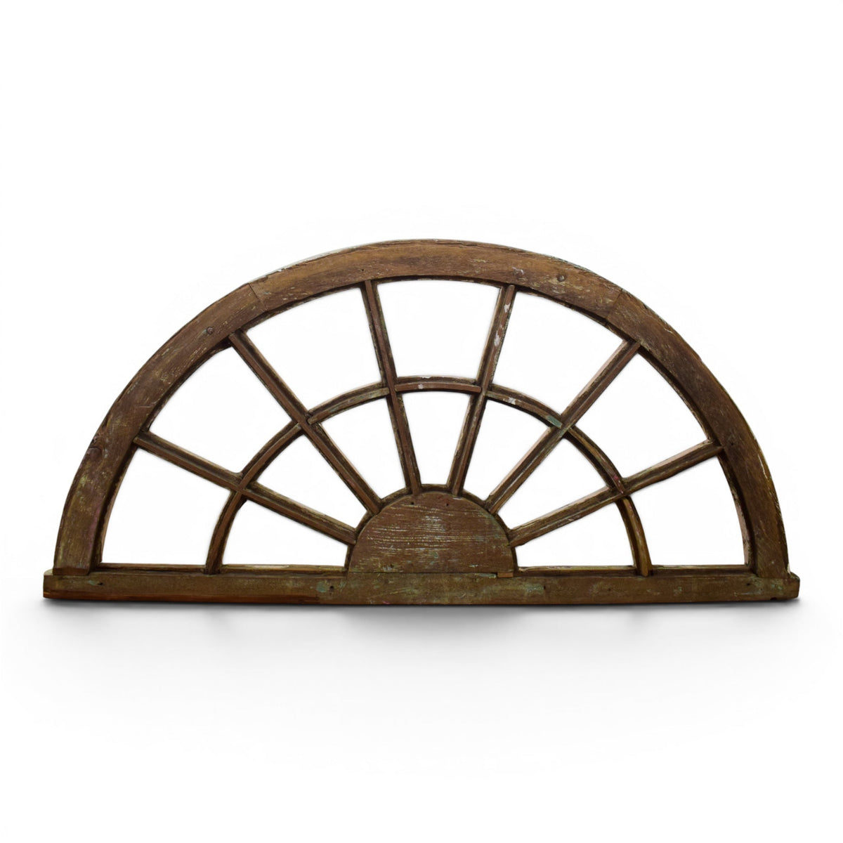 Vintage Wooden Fanlight Window Frame