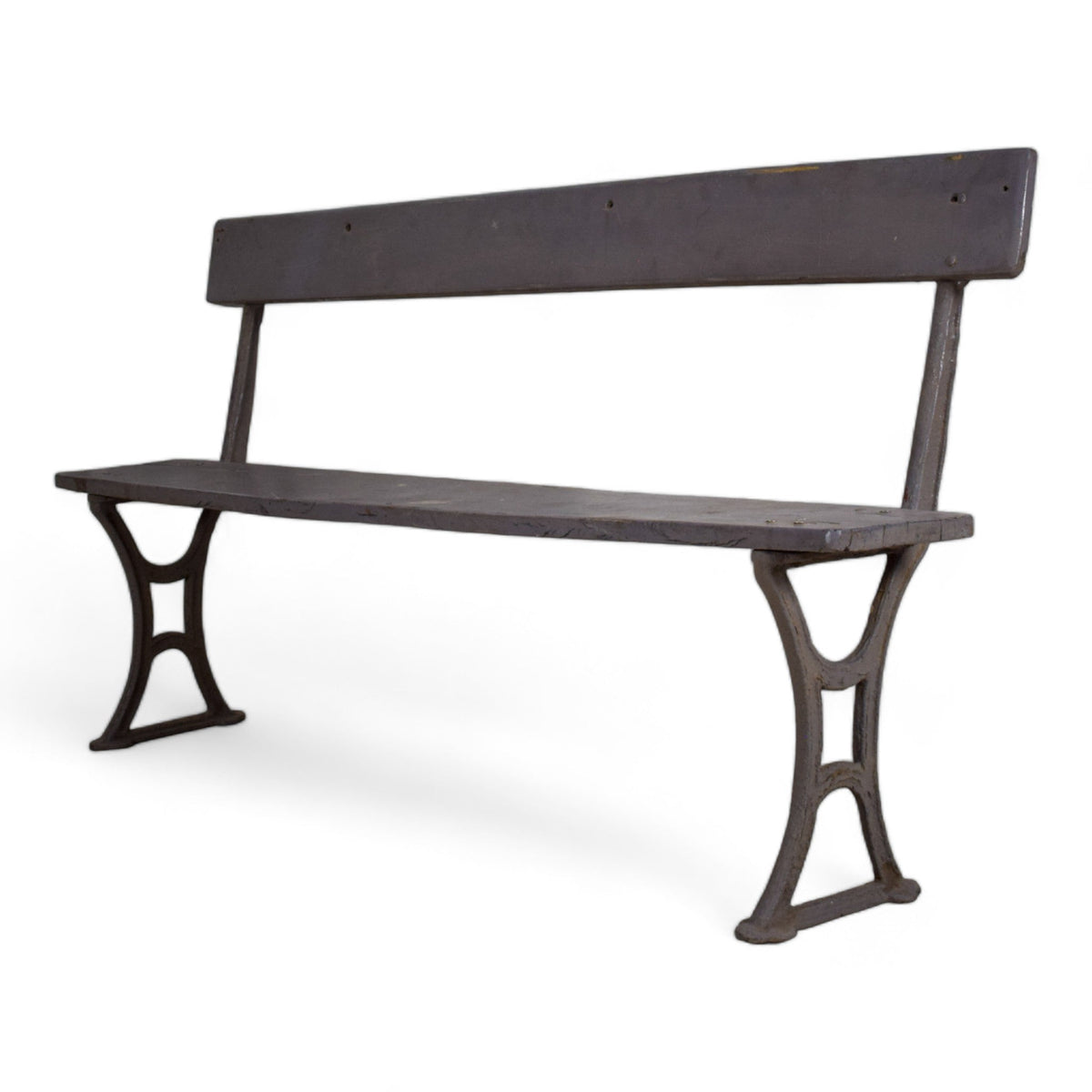 Vintage Bench with Cast Iron Legs