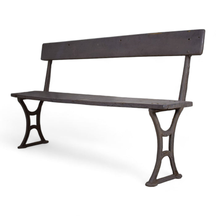 Vintage Bench with Cast Iron Legs
