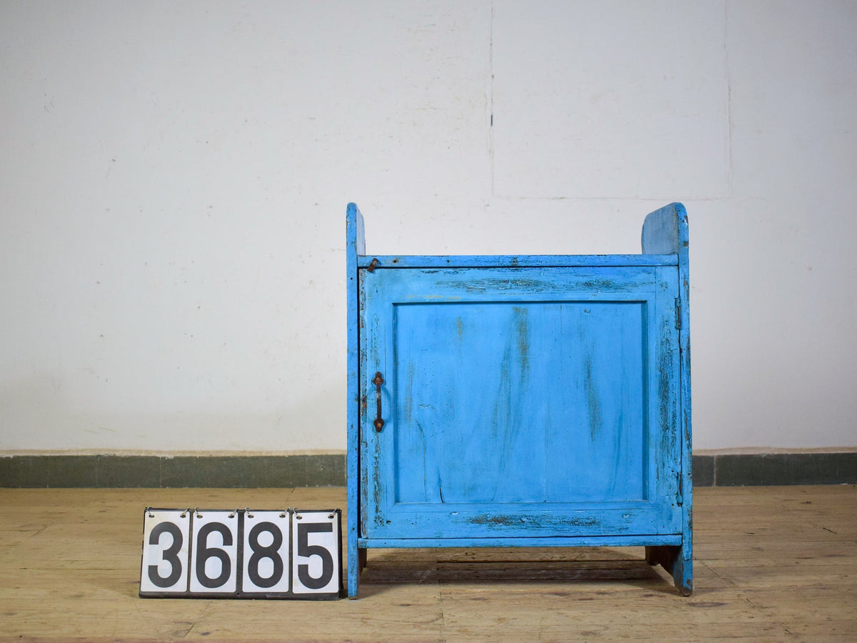 Vintage Painted Rustic Cupboard Cabinet