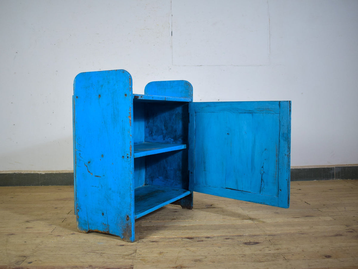 Vintage Painted Rustic Cupboard Cabinet