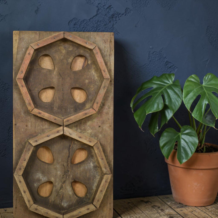 Vintage Rustic Architectural Wooden Carved Mould Board Wall Art