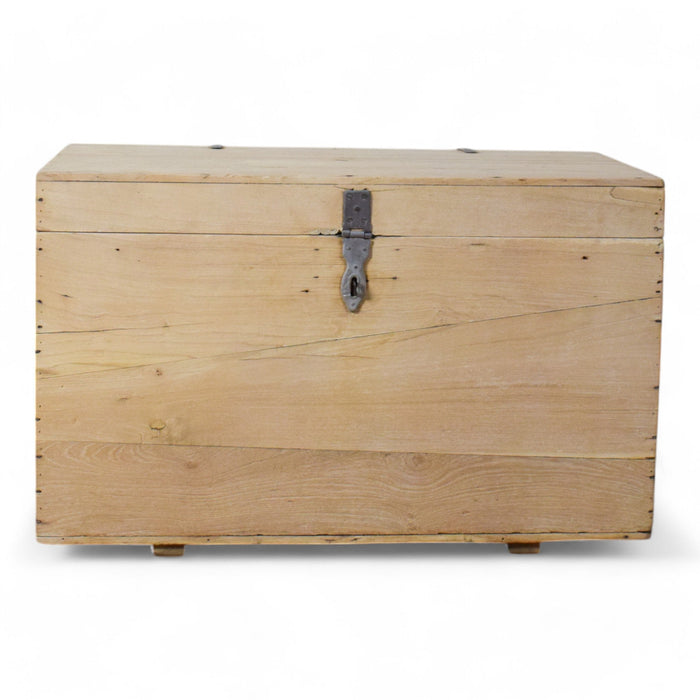 Vintage Bleached Wooden Chest Box Coffee Table