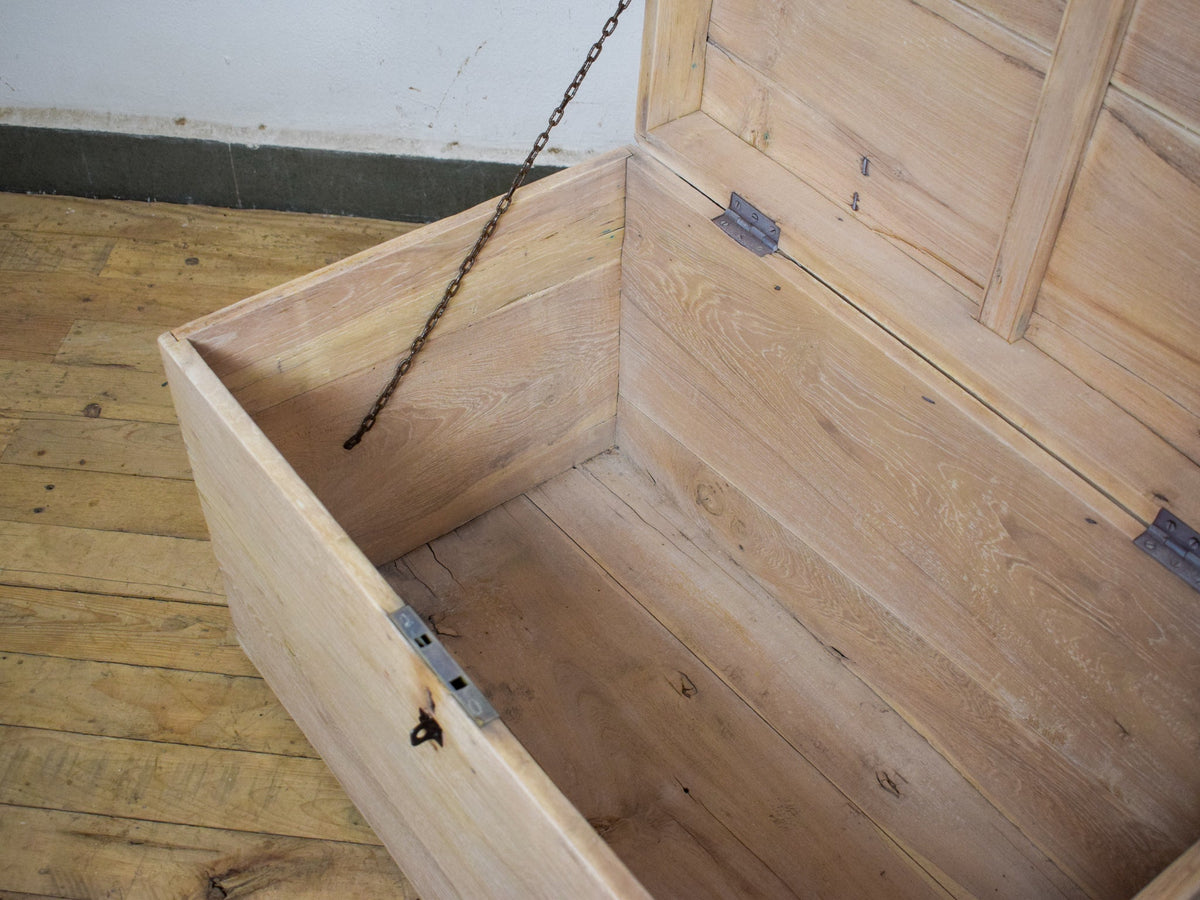 Vintage Bleached Wooden Chest Box Coffee Table