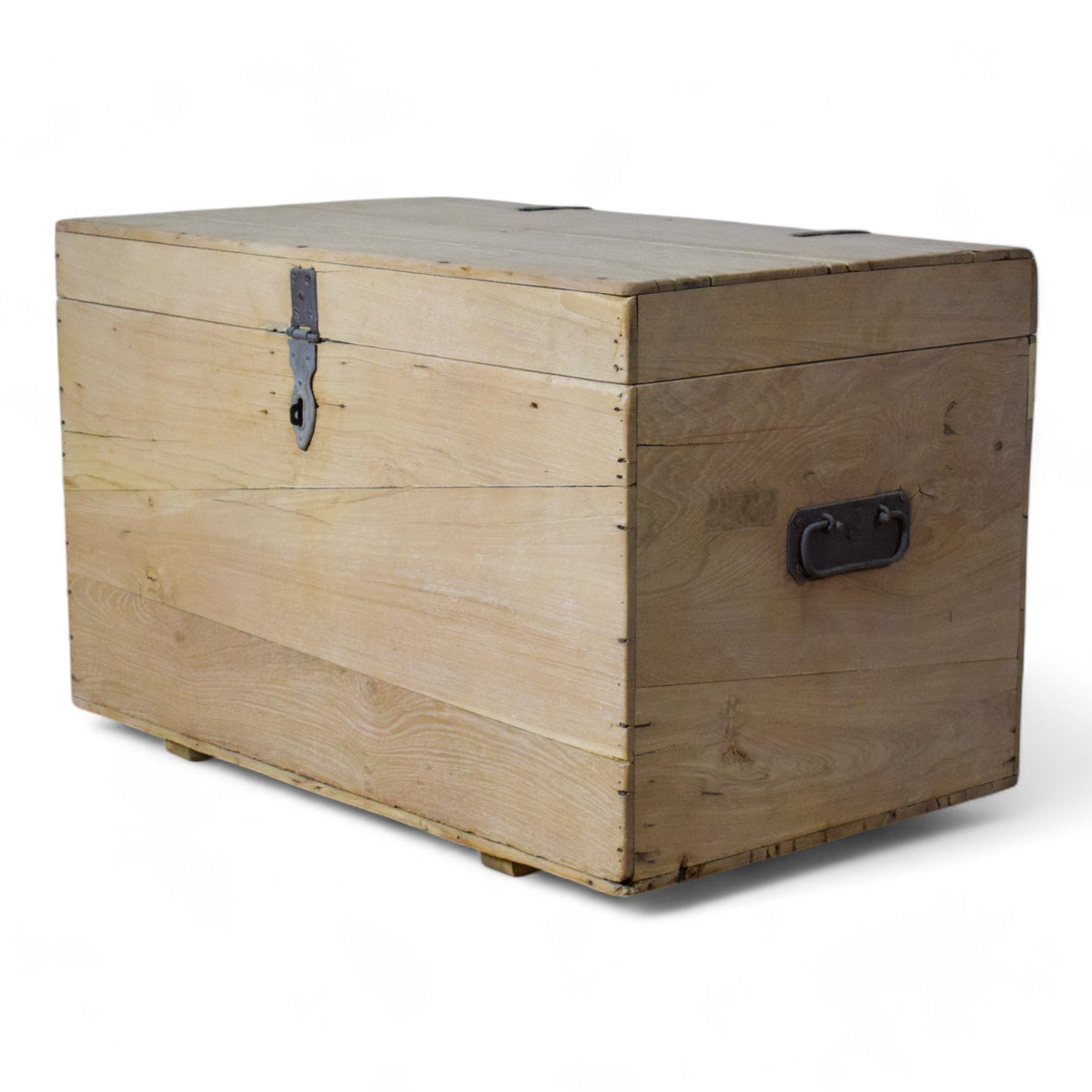 Vintage Bleached Wooden Chest Box Coffee Table