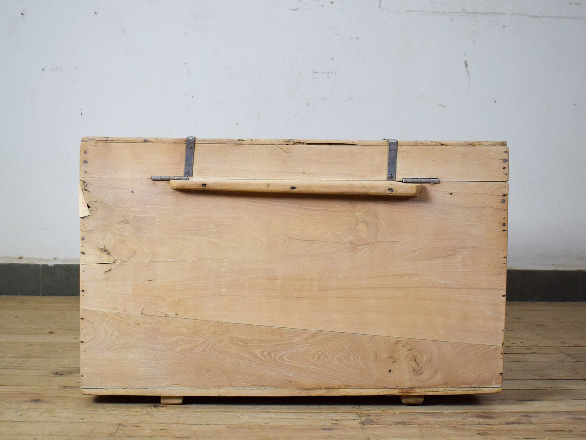 Vintage Bleached Wooden Chest Box Coffee Table