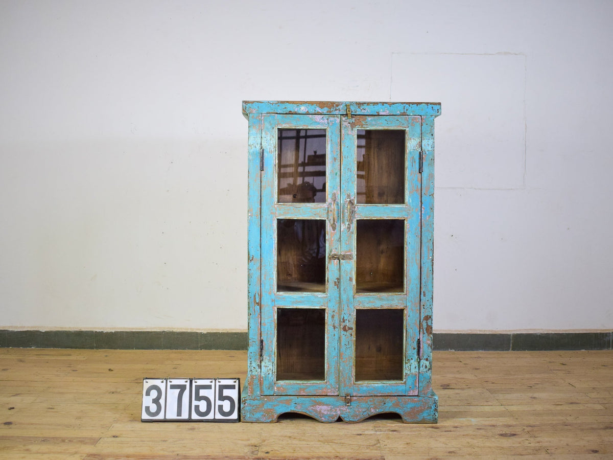 Vintage Painted Rustic Kitchen Cupboard Cabinet