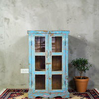 Vintage Painted Rustic Kitchen Cupboard Cabinet