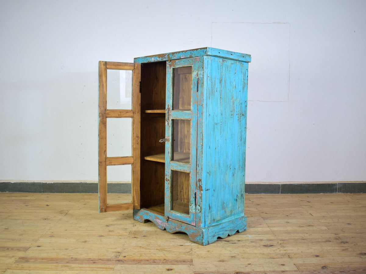 Vintage Painted Rustic Kitchen Cupboard Cabinet