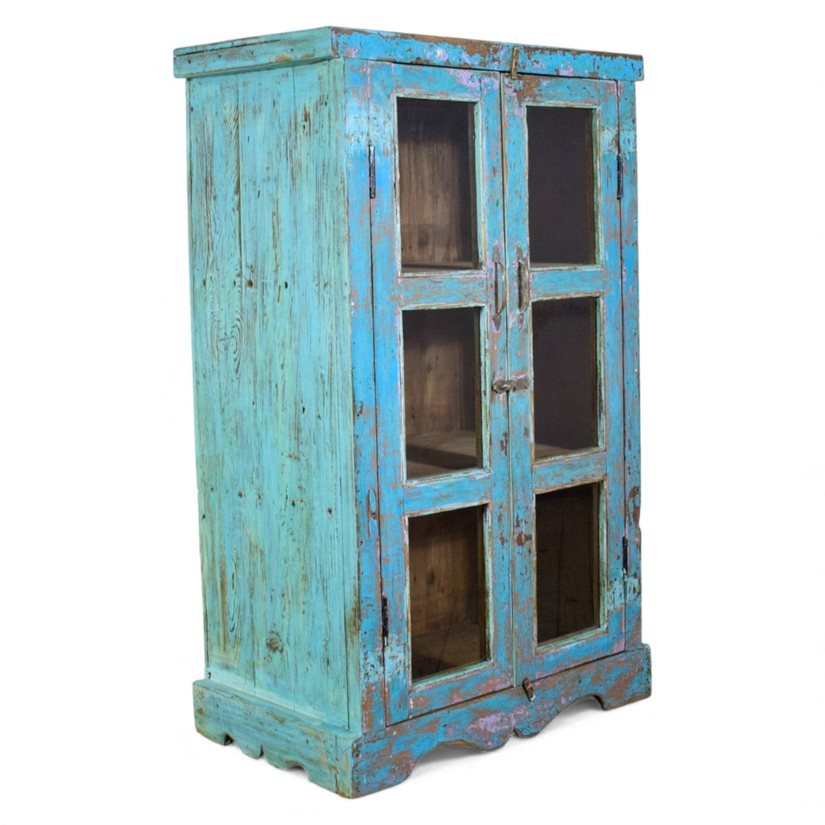 Vintage Painted Rustic Kitchen Cupboard Cabinet
