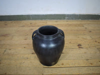 Handmade Antique Design Black Clay Pot Urn