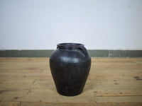 Handmade Antique Design Black Clay Pot Urn
