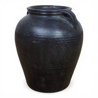 Handmade Antique Design Black Clay Pot Urn