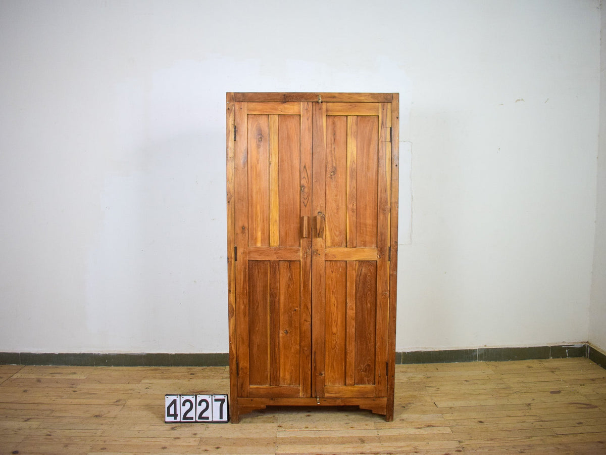 Vintage Rustic Wooden Housekeepers Cupboard Cabinet