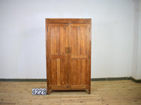 Vintage Large Wooden Rustic Cupboard Cabinet With Fitted Interior