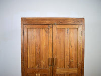Vintage Large Wooden Rustic Cupboard Cabinet With Fitted Interior