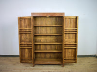 Vintage Large Wooden Rustic Cupboard Cabinet With Fitted Interior