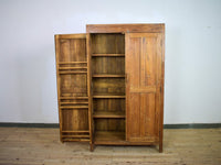 Vintage Large Wooden Rustic Cupboard Cabinet With Fitted Interior