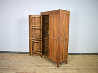 Vintage Large Wooden Rustic Cupboard Cabinet With Fitted Interior