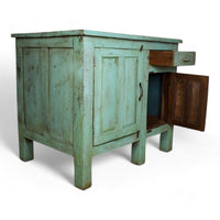 Vintage Painted Kitchen Island Cupboard Cabinet