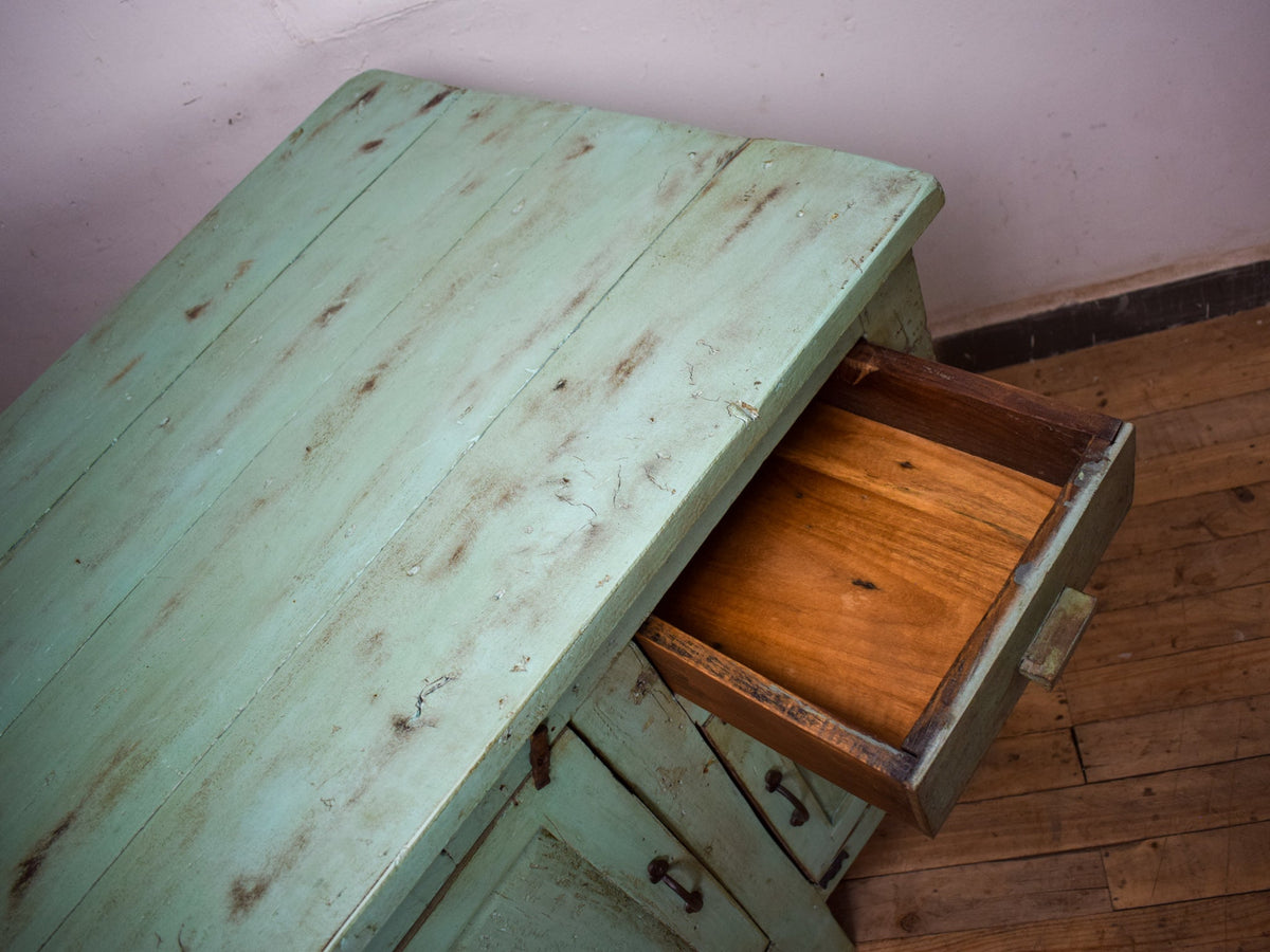 Vintage Painted Kitchen Island Cupboard Cabinet