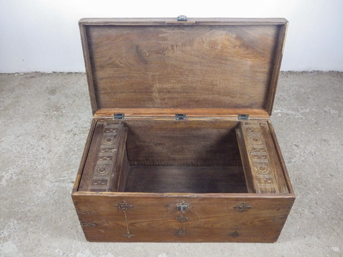 Vintage Rustic Wooden Chest Box