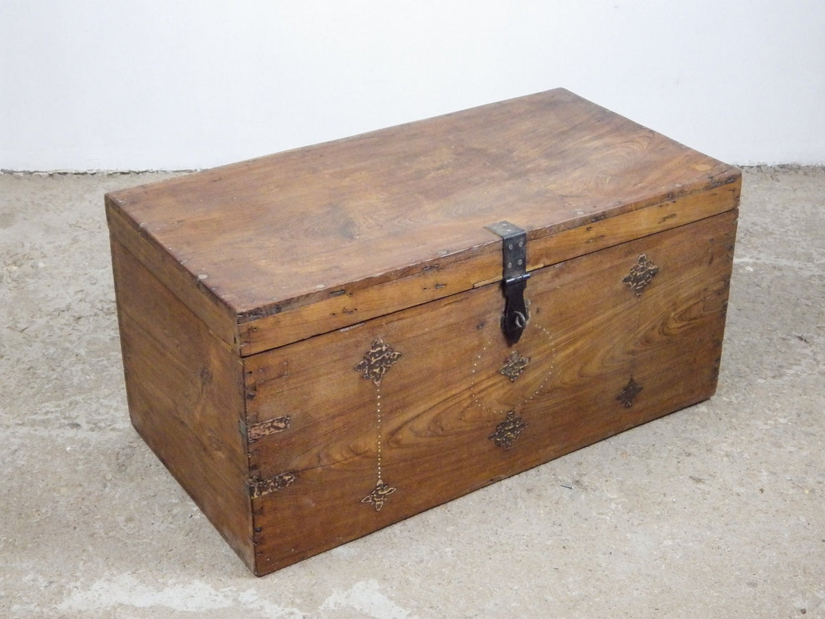 Vintage Rustic Wooden Chest Box