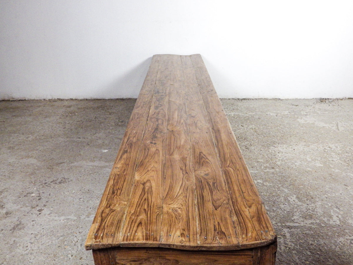 Very Large Rustic Wooden Bench