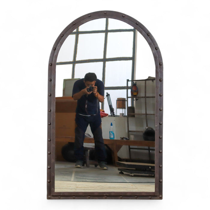 Large 134 cm Industrial Vintage Metal Frame Mirror