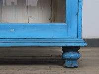 Large Vintage Indian Rustic Glass Kitchen Dresser Cupboard Cabinet