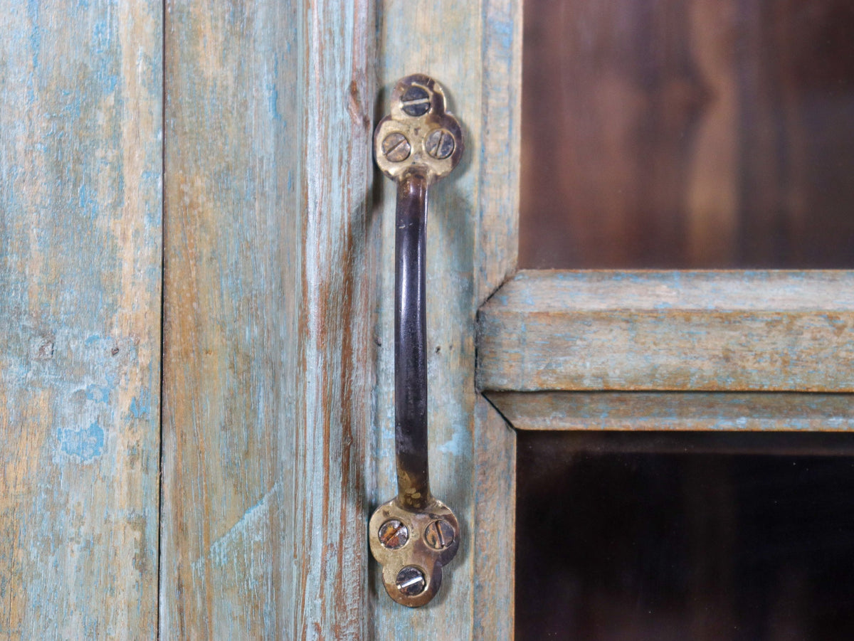 Large Vintage Painted Cupboard Sideboard Shop Display Cabinet