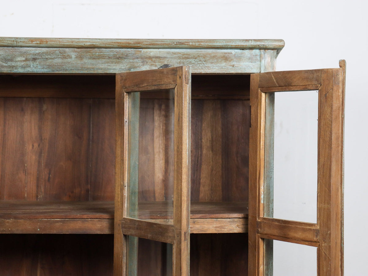 Large Vintage Painted Cupboard Sideboard Shop Display Cabinet