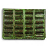 Very Large Vintage Wooden Shutter Screen Panel Garden Fence
