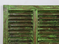 Very Large Vintage Wooden Shutter Screen Panel Garden Fence
