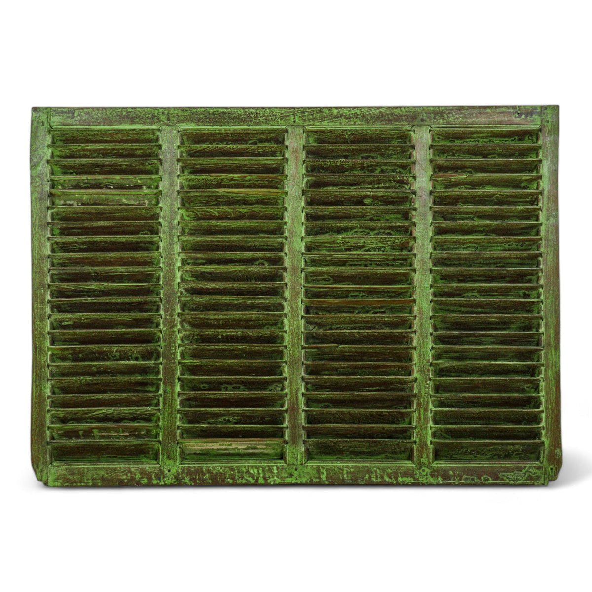 Very Large Vintage Wooden Shutter Screen Panel Garden Fence