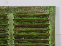 Very Large Vintage Wooden Shutter Screen Panel Garden Fence
