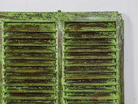 Very Large Vintage Wooden Shutter Screen Panel Garden Fence